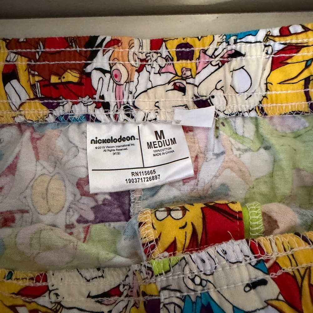 90s Nickelodeon Cartoon Character pants Multicolor - Picture 4 of 4